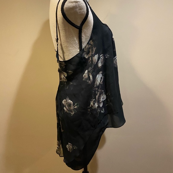 Chaser Black Floral High Low Tank Top - Picture 5 of 8
